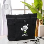 Sac en Toile Personnalisé avec Nom à Motif Balle de Golf Sac de Grande Capacité avec Fermeture Éclair Cadeau Sportif pour Amateur de Golf