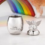 Urne Personnalisée avec Texte Gravé Optionnel Urne de Cendres Design Ange Cœur Cadeau de Mémoire