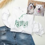 Personalized Pet Portrait Sweatshirt Hoodie with Name Birthday Gift for Dog Cat Mom Pet Lover Owner