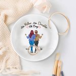 De tal madre tal hija Oh Crap Plato de cerámica personalizado con nombre Cumpleaños Día de la Madre Regalo para mujer