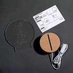 Personalisierte Geburt Blume Zodiac Name LED-Nachtlicht mit Holz Base Home Dekoration Valentinstag Geburtstag Geschenk für Paar oder Kind