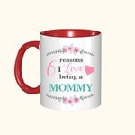 Personlig Reasons I Love Being a Mommy 11oz keramisk mugg med smeknamn och 1-6 barnnamn Födelsedag Mors dag present till mamma mormor