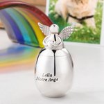 Urne Personnalisée avec Texte Gravé Optionnel Urne de Cendres Design Ange Cœur Cadeau de Mémoire