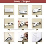 Tampon à Gaufrer Style Ex Libris Personnalisé avec Nom et Texte Cadeau Anniversaire pour Amateur des Livres Écrivain