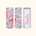 Vaso personalizado con lazo rosa 20oz con pajita y tapa para la concienciación del cáncer de mama Regalo inspirador para mujeres