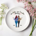 De tal madre tal hija Oh Crap Plato de cerámica personalizado con nombre Cumpleaños Día de la Madre Regalo para mujer