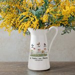 Vaso di ceramica bianco con farfalla del giardino della nonna personalizzato con 1- 8 nomi Decorazione per la casa Festa della mamma Regalo di complea