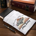 Personalised Spring Boho Wildflowers Name Book Cover with Zipper Appreciation End of School Gift for Teacher