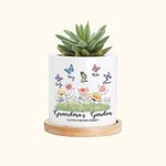 Vaso per piante in ceramica con nome personalizzato Grandma's Garden Butterfly Regali di inaugurazione per la nonna Mamma