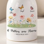 Vaso di ceramica bianco con farfalla del giardino della nonna personalizzato con 1- 8 nomi Decorazione per la casa Festa della mamma Regalo di complea