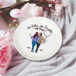 De tal madre tal hija Oh Crap Plato de cerámica personalizado con nombre Cumpleaños Día de la Madre Regalo para mujer