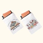 Personalised Spring Boho Wildflowers Name Book Cover with Zipper Appreciation End of School Gift for Teacher