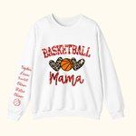 Personalized Multicolour Faux Sequin Basketball Leopard Heart Sweatshirt Hoodie T-shirt with Name Birthday Sport Gift for Basketball Lover