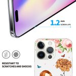 Personalizzato Carino Cartoon Personaggio Custodia per telefono con fiore di nascita e nome Festa della Mamma Regalo di compleanno per lei