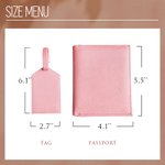 Personalized Multicolour Monogram PU Leather Passport Cover Luggage Tag Set Anniversary Birthday Gift for Travel Enthusiasts