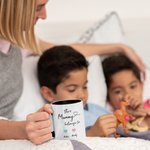 Personalised This Mummy Belongs to Heart 11oz Ceramic Coffee Mug with Kid's Names Mother's Day Father's Day Gift for Family