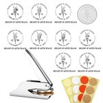 Tampon de Gaufrage Personnalisé avec Nom Fleurs de Naissance Date Cadeau Anniversaire Fête des Mères pour Femme Amoureuse de Lecture