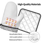 Set di 2 guanti da forno e presine da cucina personalizzati con nome e testo Regalo per la Festa della Mamma per chi ama cucinare