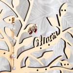 Portagioie ad albero genealogico in legno personalizzato con 1-6 nomi Regalo di compleanno per la festa della mamma per la donna
