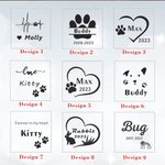 Personalized Engraving Wooden Pet Fur Photo Magnetic Keepsake Box with Name Dog Paw Rainbow Bridge Loss of Pet Memorial Gift for Pet Owner