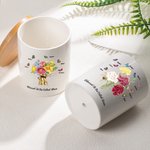 Henkilökohtainen Syntymä Perhonen Neilikka Kimppu Keraaminen Kasvi Potti Bambu pohja ja nimi Äitienpäivä Syntymäpäivä Lahja Äiti Isoäiti