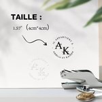 Tampon de Gaufrage Personnalisé avec Motif Initiales Prénoms Gaufreuse Invitation de Mariage Livre Cadeau de Mariage Lecture pour Nouveaux Mariés