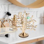 Portagioie ad albero genealogico in legno personalizzato con 1-6 nomi Regalo di compleanno per la festa della mamma per la donna
