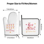 Set di 2 guanti da forno e presine da cucina personalizzati con nome e testo Regalo per la Festa della Mamma per chi ama cucinare