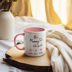 Personalised This Mummy Belongs to Heart 11oz Ceramic Coffee Mug with Kid's Names Mother's Day Father's Day Gift for Family