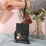 Cartera de piel tríptico personalizada estilo ramo de claveles con 1-6 mariposas de nacimiento y nombres Regalo del Día de la Madre para ella