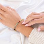 Personalizada 1-12 Familia Birthstones Elastic Beaded Pulsera Cumpleaños Día de la Madre Regalo para Mujer Mamá