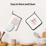 Set di 2 guanti da forno e presine da cucina personalizzati con nome e testo Regalo per la Festa della Mamma per chi ama cucinare