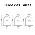 Tablier d'Atelier en Toile Personnalisé avec Texte et Logo Tablier avec Poches et Lanière en Cuir Cadeau d'Anniversaire pour Homme