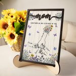 Personalizado Todo lo que soy es gracias a ti 1-8 Marco de madera para el Día de la Madre Regalo de cumpleaños para mamá Abuela