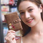 Cartera de piel tríptico personalizada estilo ramo de claveles con 1-6 mariposas de nacimiento y nombres Regalo del Día de la Madre para ella