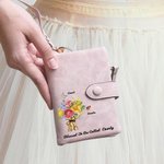 Cartera de piel tríptico personalizada estilo ramo de claveles con 1-6 mariposas de nacimiento y nombres Regalo del Día de la Madre para ella