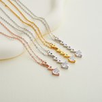 Personalized Thank You for Being My Badass Tribe Friendship Necklace with 2 - 5 Initial Triangles and Rhinestone Anniversary Birthday Gift for Her