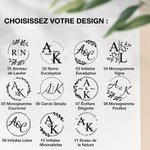 Tampon de Gaufrage Personnalisé avec Motif Initiales Prénoms Gaufreuse Invitation de Mariage Livre Cadeau de Mariage Lecture pour Nouveaux Mariés