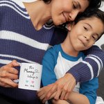 Personalised This Mummy Belongs to Heart 11oz Ceramic Coffee Mug with Kid's Names Mother's Day Father's Day Gift for Family