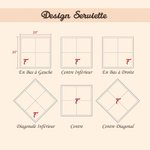 Serviette de Table en Lin Personnalisée avec Lettre Florale Brodée Cadeau Mariage Fête pour Femme