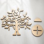 Portagioie ad albero genealogico in legno personalizzato con 1-6 nomi Regalo di compleanno per la festa della mamma per la donna