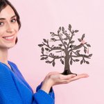 Portagioie ad albero genealogico in legno personalizzato con 1-6 nomi Regalo di compleanno per la festa della mamma per la donna