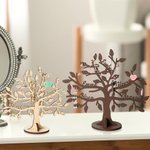 Portagioie ad albero genealogico in legno personalizzato con 1-6 nomi Regalo di compleanno per la festa della mamma per la donna