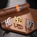 Gepersonaliseerde Overlappende Brief Manchetknoop Set van 2 Kleding Accessoires Bruiloft Cadeau voor Hem Bruidegom Bruidsjonkers