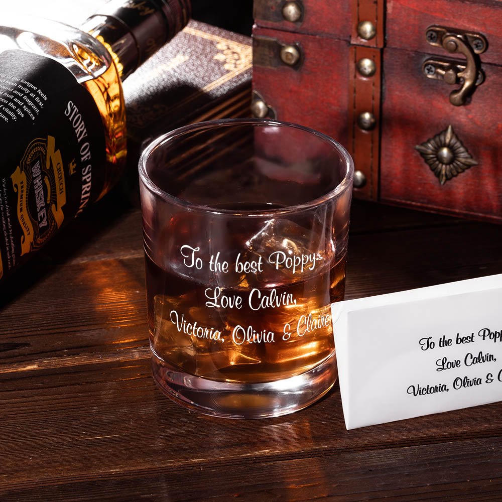 Bicchiere Da Whisky 295 Ml In Cristallo Con Scritta Per La Festa Del Papà – Regalo Emozionante, Confezione Regalo Inclusa