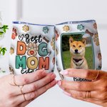 Personalisierte Best Dog Mom Ever 3D-Effekt 12oz Becher mit Foto und Name Geburtstag Muttertag Geschenk für Hundeliebhaber