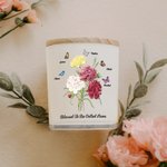 Personalisierte Gesegnet zu sein genannt Schmetterling Bouquet Name Kerze Glas mit Deckel Muttertag Geburtstag Geschenk für Mama Oma