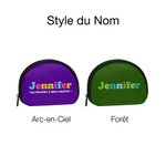 Porte-Monnaie pour Enfant Personnalisé avec Nom et Texte Optionnel Cadeau Anniversaire pour Garçon Fille