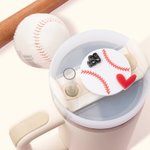 Personalisierte Acryl Baseball Softball 3D Topper mit Nummer für Stanley Tumbler Zubehör Geburtstag Geschenk für Familie Freund