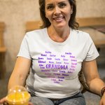 Personalised 100% Cotton Gradient Heart T-shirt with 1-32 Names Mother's Day Birthday Gift for Mom Grandma